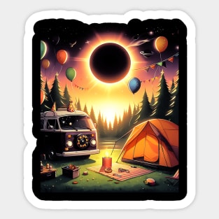 Camping Solar Eclipse My First Total Solar Eclipse Birthday Sticker